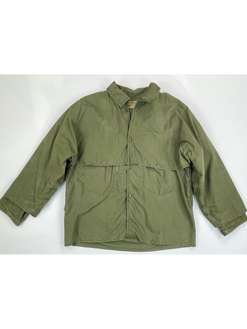 Vtg 1950s Pioneer Brand Repel It Canvas Hunting Jacket Canada Union Made XXL